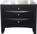 Nightstands Black Nightstand - 26" X 17" X 25" Black Modern Nightstand HomeRoots