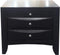 Nightstands Black Nightstand - 26" X 17" X 25" Black Modern Nightstand HomeRoots