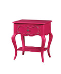 Nightstands Cheap Nightstands - 24" X 17" X 26" Magenta Pine Wood Nightstand HomeRoots