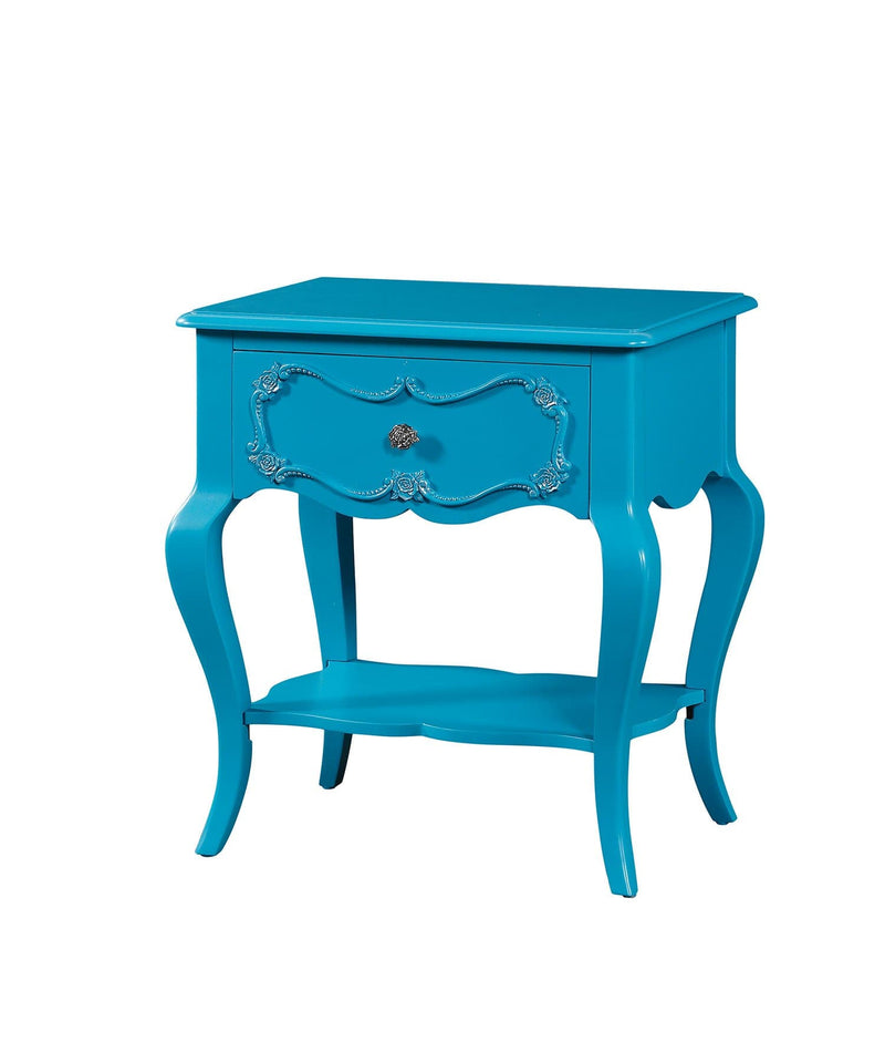 Nightstands Cheap Nightstands - 24" X 17" X 26" Turquoise Pine Wood Nightstand HomeRoots