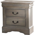 Nightstands Gray Nightstand - 15'.67" X 21'.65" X 23'.54" Antique Gray Wooden Nightstand HomeRoots