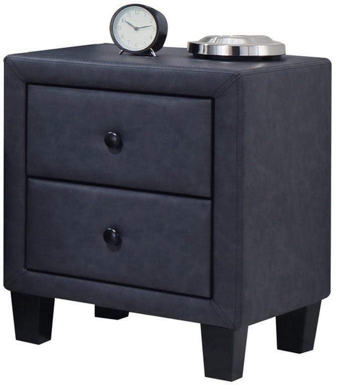 Nightstands Gray Nightstand - 19" X 16" X 22" 2 Tone Gray Perfect Nightstand HomeRoots