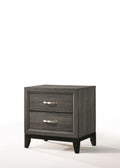 Nightstands Gray Nightstand - 24" X 16" X 25" Weathered Gray Paper Veneer Nightstand HomeRoots