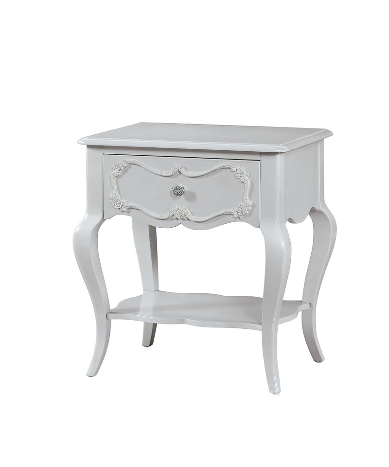 Nightstands Gray Nightstand - 24" X 17" X 26" Gray Pine Wood Nightstand HomeRoots