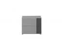 Nightstands Grey Nightstand - 24" X 17" X 20" Light Grey And Dark Grey Nightstand HomeRoots