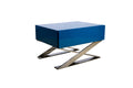 Nightstands Modern Nightstands - 15" Teal, MDF and Steel Nightstand HomeRoots