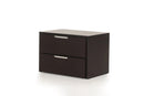 Nightstands Modern Nightstands - 15" Wenge Veneer and Steel Nightstand HomeRoots