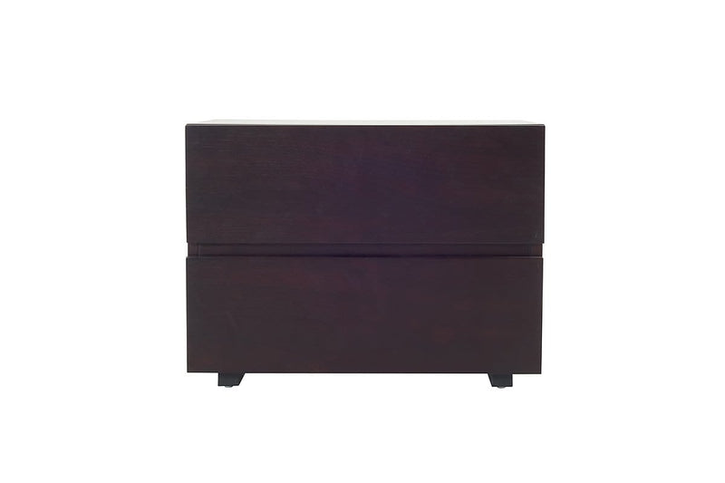 Nightstands Modern Nightstands - 18" Wenge Veneer and MDF Nightstand HomeRoots