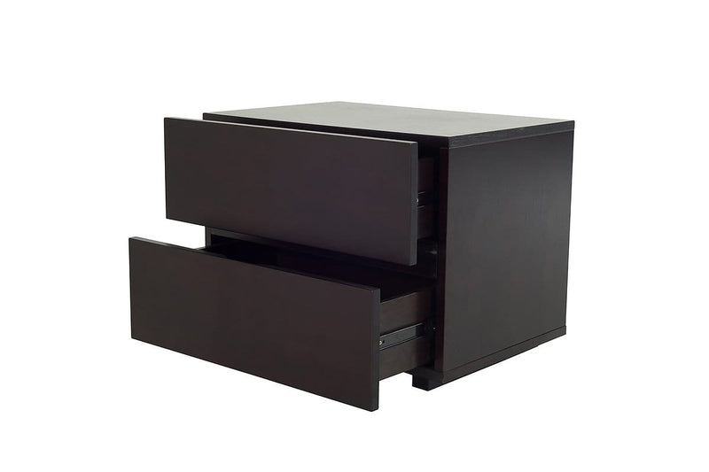 Nightstands Modern Nightstands - 18" Wenge Veneer and MDF Nightstand HomeRoots