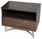 Nightstands Modern Nightstands - 20" Dark Aged Oak Veneer, Steel, and Wood Nightstand HomeRoots