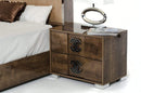 Nightstands Modern Nightstands - 20" MDF, Veneer, and Chrome Nightstand HomeRoots