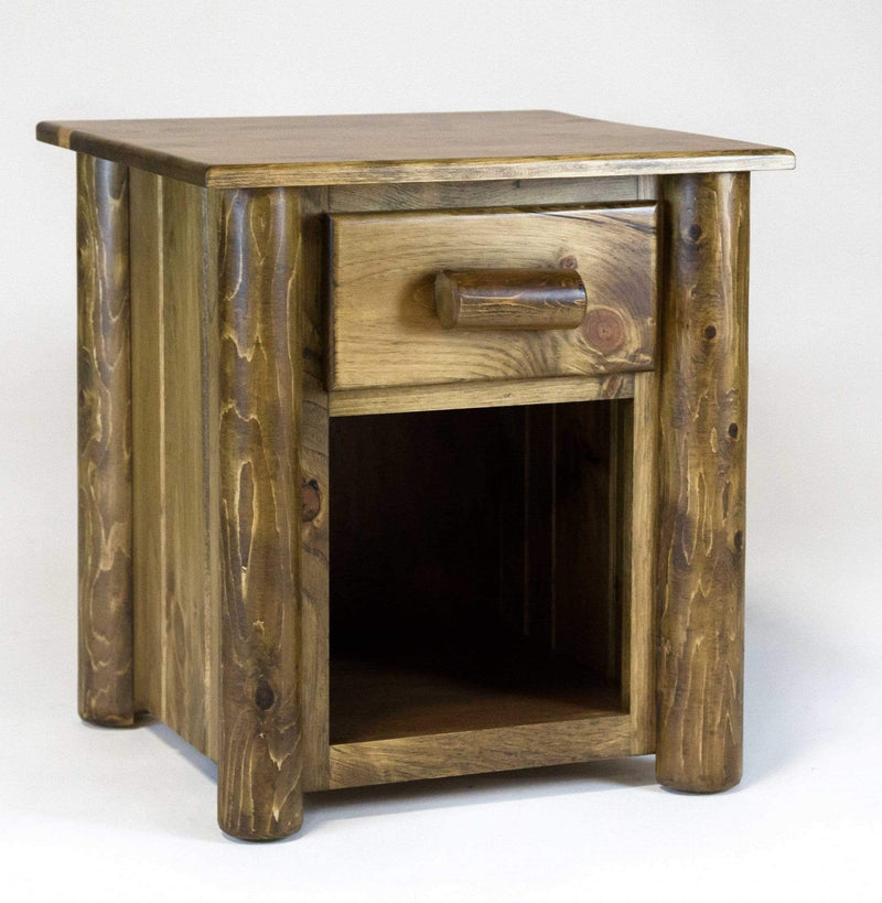 Nightstands Nightstands For Sale - 21.5" X 23" X 23" Vintage Whiskey Wood 1 Drawer Nightstand HomeRoots