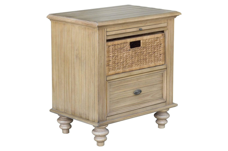 Nightstands Nightstands For Sale - 26" x 17" x 28" Wood, Basket Nightstand HomeRoots