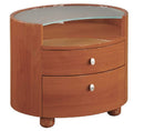 Nightstands Rustic Nightstands - 20" Sophisticated Cherry High Gloss Nightstand HomeRoots