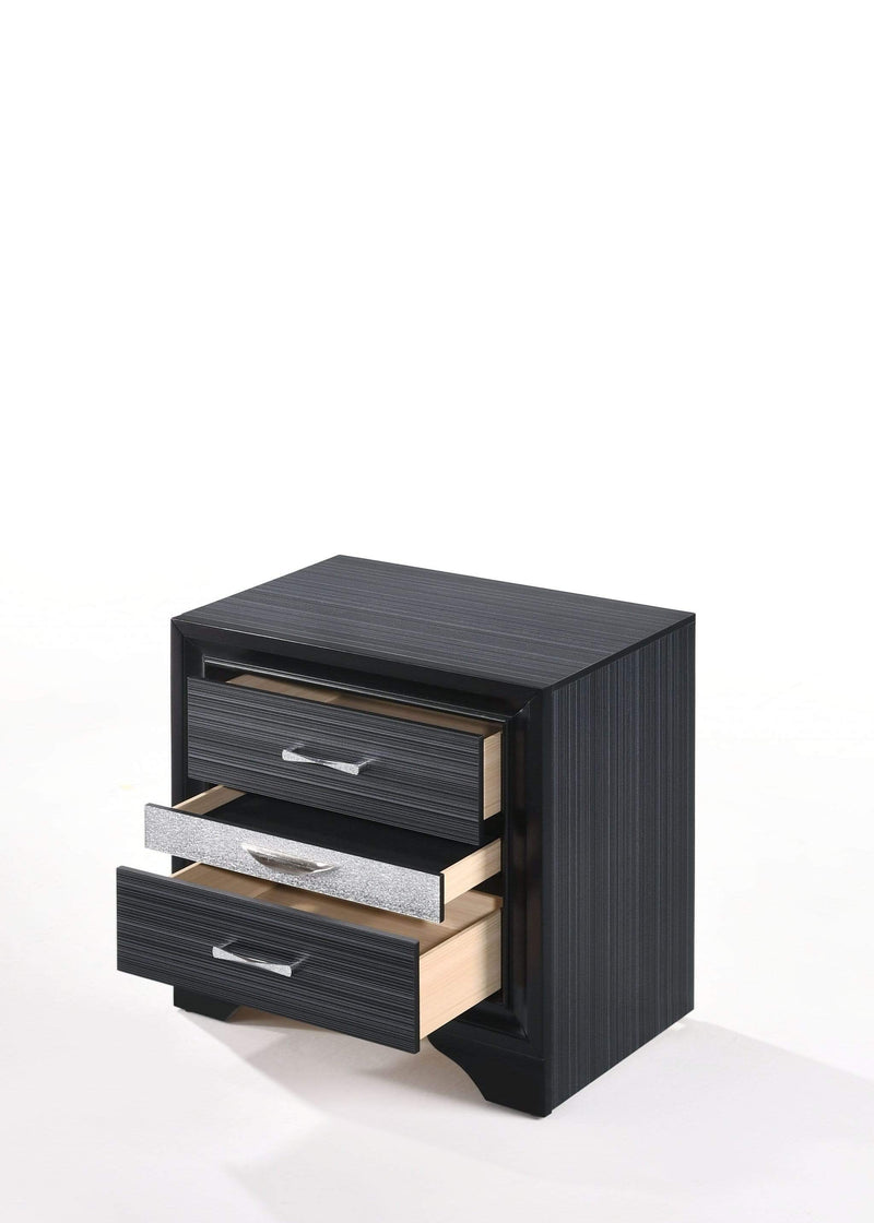 Nightstands Unique Nightstands - 17" X 26" X 26" Black Wood Nightstand HomeRoots