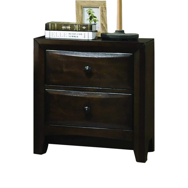 Nightstands Unique Nightstands - 17" X 34" X 25" Walnut Wood Nightstand HomeRoots