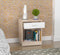 Nightstands White Nightstand - 23.4" Lacrina-White Solid Composite Wood Nightstand HomeRoots