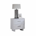 Nightstands White Nightstand - 23" X 15" X 23" White Wooden Leg Nightstand HomeRoots