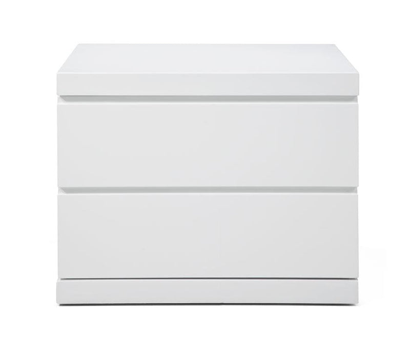 Nightstands White Nightstand - 24" X 16" X 18" White Nightstand HomeRoots