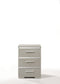 Nightstands Wood Nightstand - 15" X 18" X 25" Silver Wood Veneer (Paper) Nightstand HomeRoots