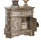 Nightstands Wood Nightstand - 18" X 30" X 29" Antique Champagne Wood Poly Resin Nightstand w/Wooden Top HomeRoots