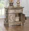 Nightstands Wood Nightstand - 18" X 30" X 29" Antique Champagne Wood Poly Resin Nightstand w/Wooden Top HomeRoots