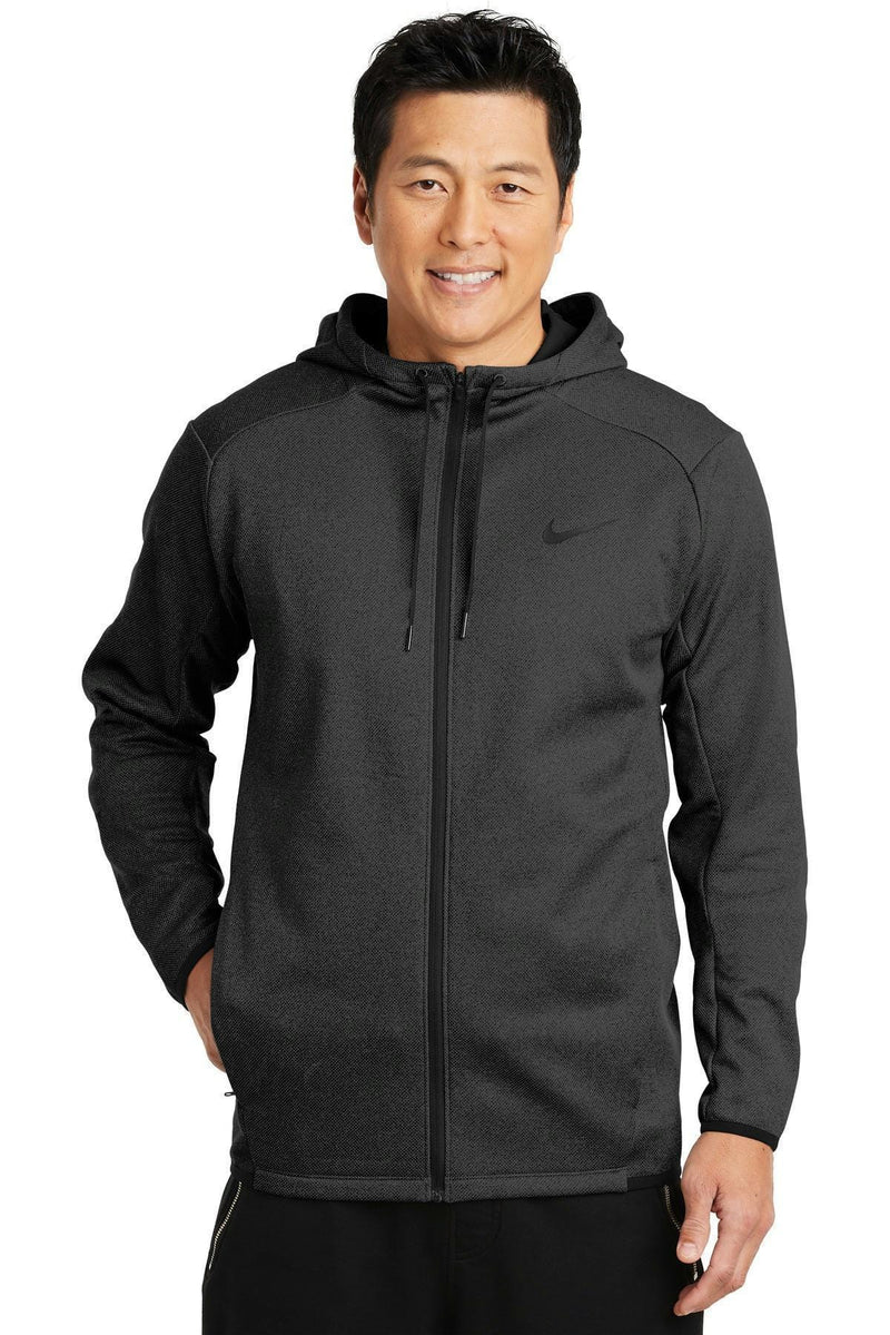 Nike Therma-FIT Textured Fleece Full-Zip Hoodie. NKAH6268-Sweatshirts/Fleece-Black-2XL-JadeMoghul Inc.