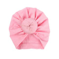 Nishine Baby Turban Hat with Bow Children Hats Cotton Blend Newborn Beanie Top Knot Caps Kids Headwear Photo Props Shower Gift AExp
