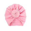 Nishine Baby Turban Hat with Bow Children Hats Cotton Blend Newborn Beanie Top Knot Caps Kids Headwear Photo Props Shower Gift AExp
