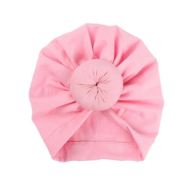 Nishine Baby Turban Hat with Bow Children Hats Cotton Blend Newborn Beanie Top Knot Caps Kids Headwear Photo Props Shower Gift AExp
