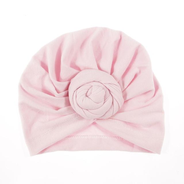 Nishine Baby Turban Hat with Bow Children Hats Cotton Blend Newborn Beanie Top Knot Caps Kids Headwear Photo Props Shower Gift AExp