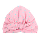 Nishine Baby Turban Hat with Bow Children Hats Cotton Blend Newborn Beanie Top Knot Caps Kids Headwear Photo Props Shower Gift AExp