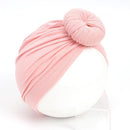Nishine Baby Turban Hat with Bow Children Hats Cotton Blend Newborn Beanie Top Knot Caps Kids Headwear Photo Props Shower Gift AExp