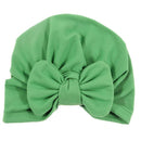 Nishine Baby Turban Hat with Bow Children Hats Cotton Blend Newborn Beanie Top Knot Caps Kids Headwear Photo Props Shower Gift AExp