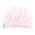 Nishine Baby Turban Hat with Bow Children Hats Cotton Blend Newborn Beanie Top Knot Caps Kids Headwear Photo Props Shower Gift AExp