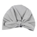 Nishine Baby Turban Hat with Bow Children Hats Cotton Blend Newborn Beanie Top Knot Caps Kids Headwear Photo Props Shower Gift AExp