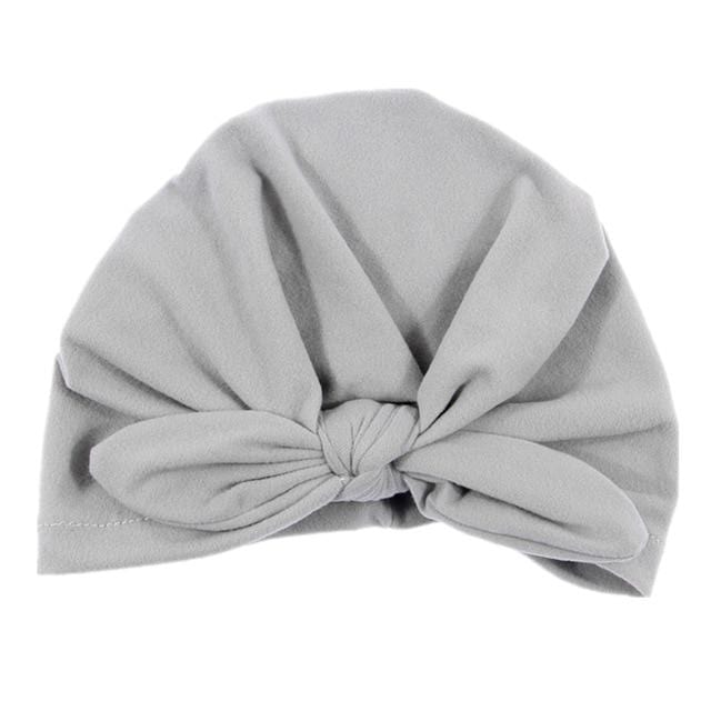 Nishine Baby Turban Hat with Bow Children Hats Cotton Blend Newborn Beanie Top Knot Caps Kids Headwear Photo Props Shower Gift AExp