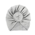 Nishine Baby Turban Hat with Bow Children Hats Cotton Blend Newborn Beanie Top Knot Caps Kids Headwear Photo Props Shower Gift AExp