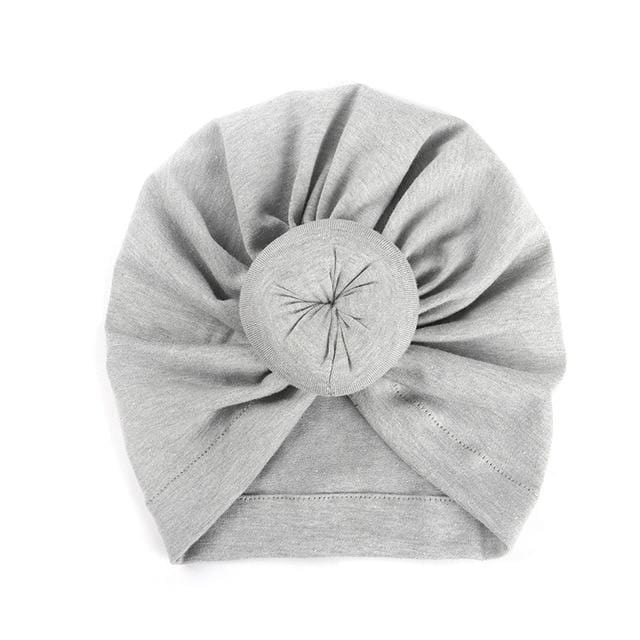 Nishine Baby Turban Hat with Bow Children Hats Cotton Blend Newborn Beanie Top Knot Caps Kids Headwear Photo Props Shower Gift AExp
