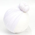 Nishine Baby Turban Hat with Bow Children Hats Cotton Blend Newborn Beanie Top Knot Caps Kids Headwear Photo Props Shower Gift AExp