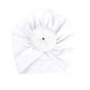Nishine Baby Turban Hat with Bow Children Hats Cotton Blend Newborn Beanie Top Knot Caps Kids Headwear Photo Props Shower Gift AExp