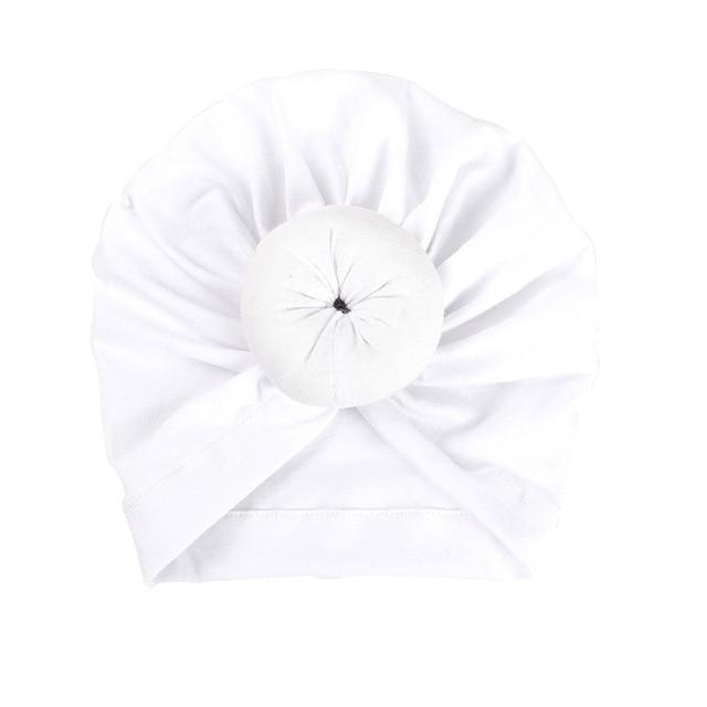 Nishine Baby Turban Hat with Bow Children Hats Cotton Blend Newborn Beanie Top Knot Caps Kids Headwear Photo Props Shower Gift AExp