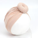 Nishine Baby Turban Hat with Bow Children Hats Cotton Blend Newborn Beanie Top Knot Caps Kids Headwear Photo Props Shower Gift AExp