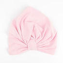 Nishine Baby Turban Hat with Bow Children Hats Cotton Blend Newborn Beanie Top Knot Caps Kids Headwear Photo Props Shower Gift AExp