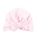 Nishine Baby Turban Hat with Bow Children Hats Cotton Blend Newborn Beanie Top Knot Caps Kids Headwear Photo Props Shower Gift AExp