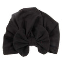 Nishine Baby Turban Hat with Bow Children Hats Cotton Blend Newborn Beanie Top Knot Caps Kids Headwear Photo Props Shower Gift AExp