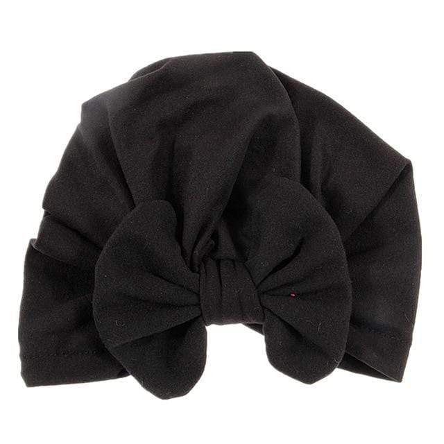 Nishine Baby Turban Hat with Bow Children Hats Cotton Blend Newborn Beanie Top Knot Caps Kids Headwear Photo Props Shower Gift AExp