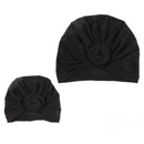 Nishine Baby Turban Hat with Bow Children Hats Cotton Blend Newborn Beanie Top Knot Caps Kids Headwear Photo Props Shower Gift AExp