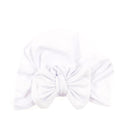 Nishine Baby Turban Hat with Bow Children Hats Cotton Blend Newborn Beanie Top Knot Caps Kids Headwear Photo Props Shower Gift AExp
