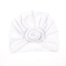 Nishine Baby Turban Hat with Bow Children Hats Cotton Blend Newborn Beanie Top Knot Caps Kids Headwear Photo Props Shower Gift JadeMoghul Inc. 